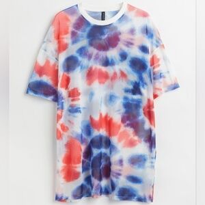 Nwt! DIVIDED tie dye Mesh T-shirt Dress
